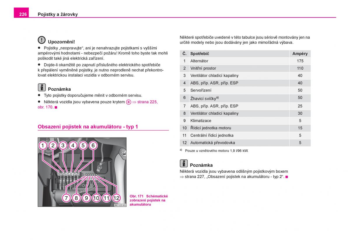 Skoda Fabia I 1 navod k obsludze / page 227