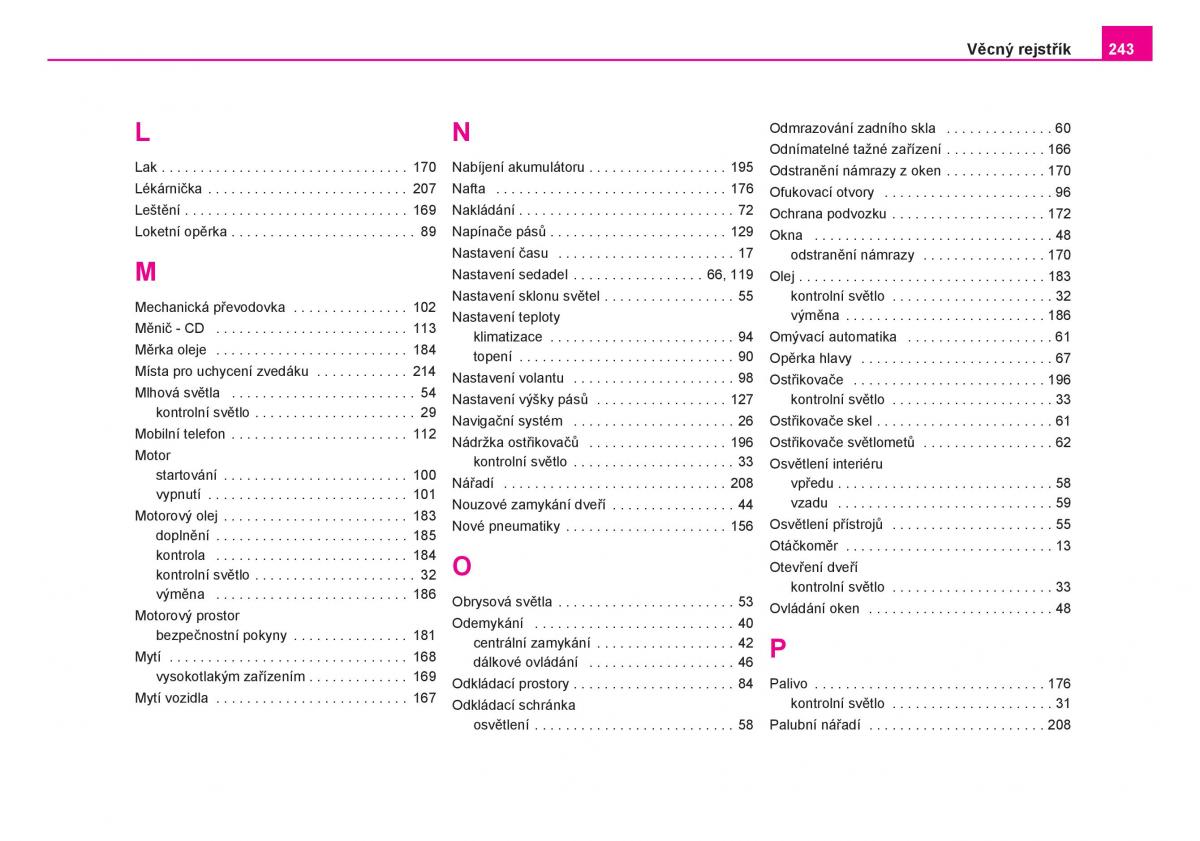 Skoda Fabia I 1 navod k obsludze / page 244