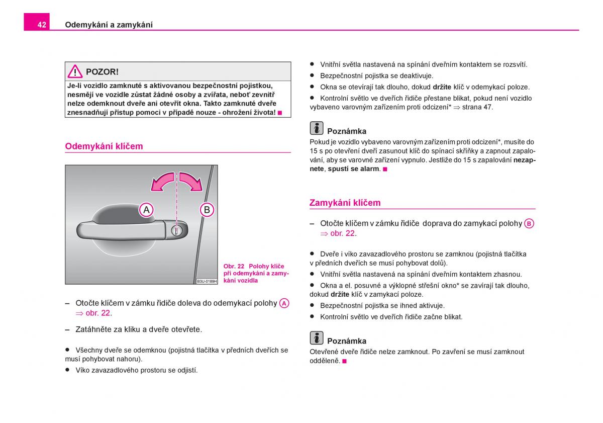 Skoda Fabia I 1 navod k obsludze / page 43