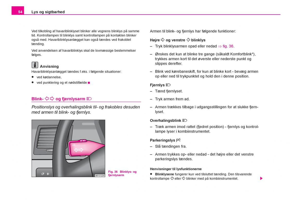 Skoda Fabia I 1 Bilens instruktionsbog / page 55