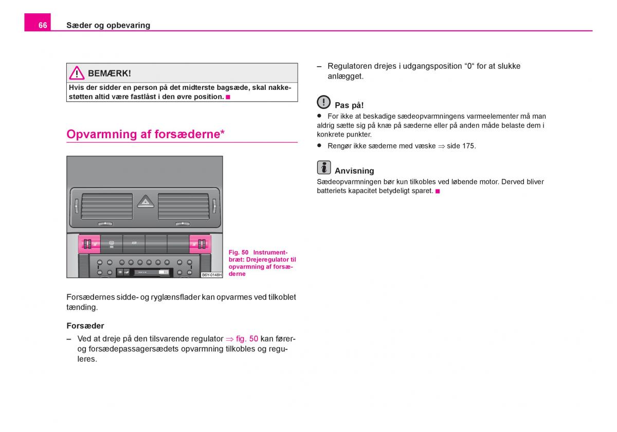 Skoda Fabia I 1 Bilens instruktionsbog / page 67