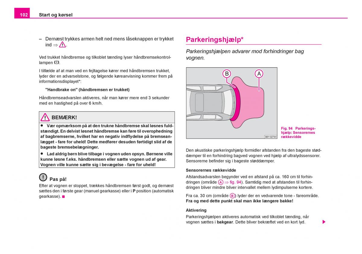 Skoda Fabia I 1 Bilens instruktionsbog / page 103