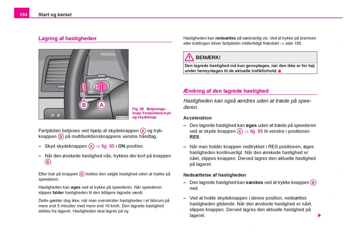 Skoda Fabia I 1 Bilens instruktionsbog / page 105