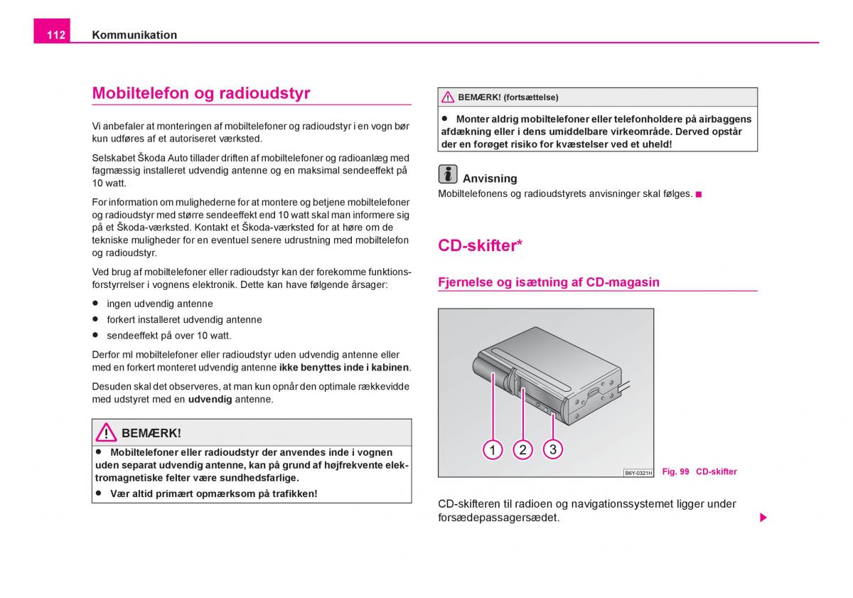 Skoda Fabia I 1 Bilens instruktionsbog / page 113