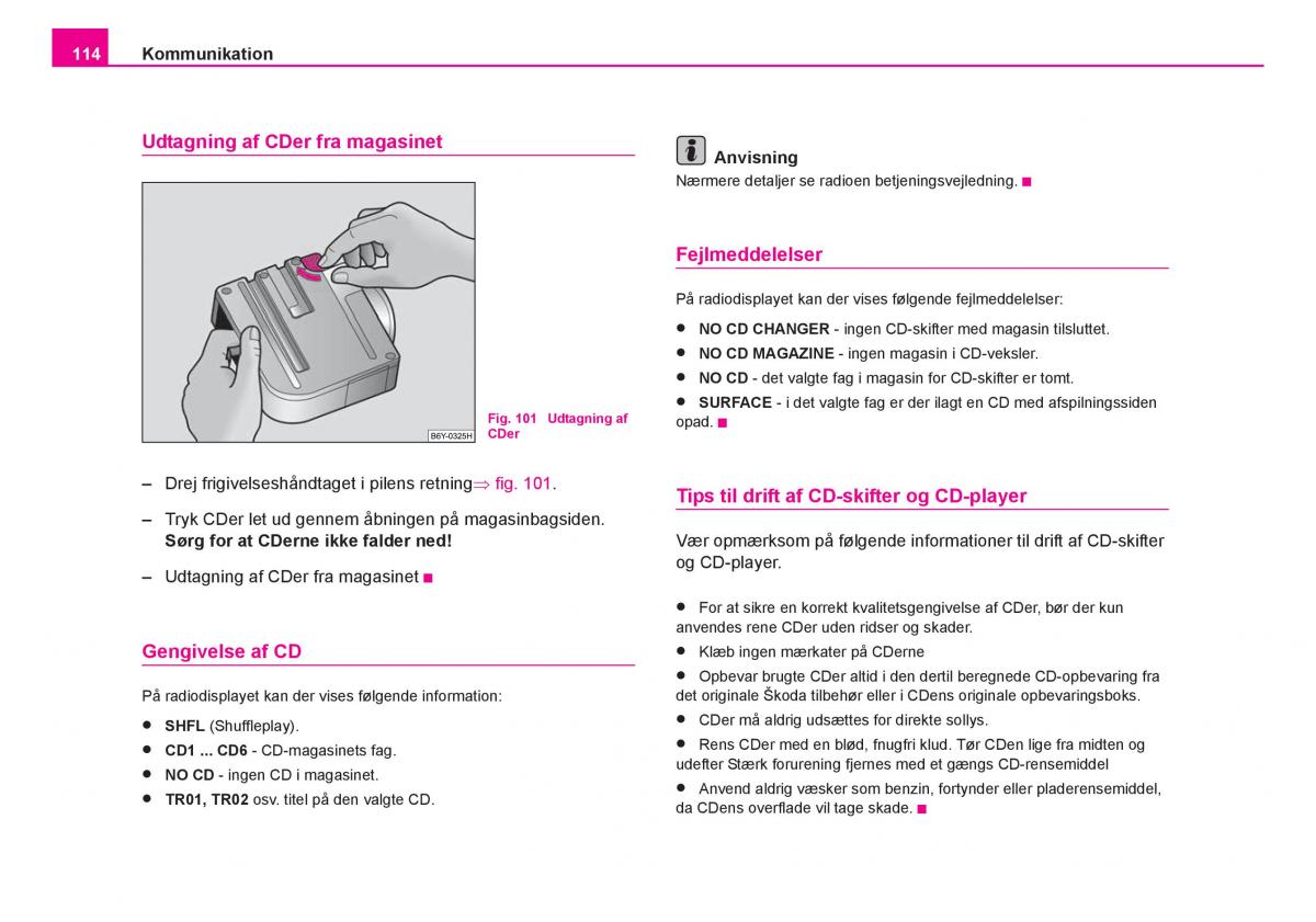 Skoda Fabia I 1 Bilens instruktionsbog / page 115