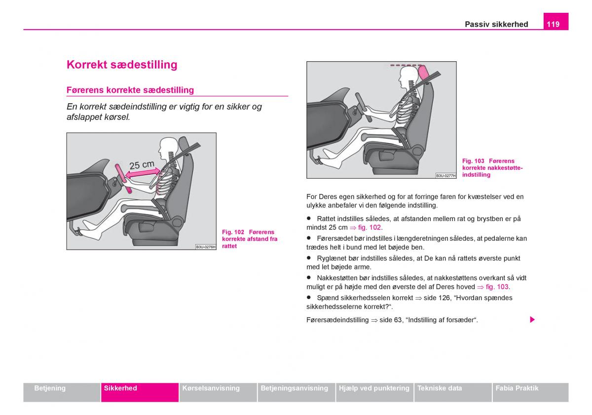 Skoda Fabia I 1 Bilens instruktionsbog / page 120