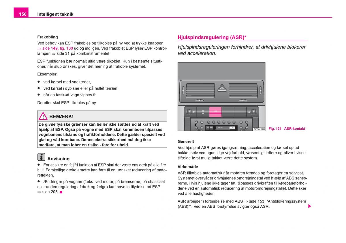 Skoda Fabia I 1 Bilens instruktionsbog / page 151