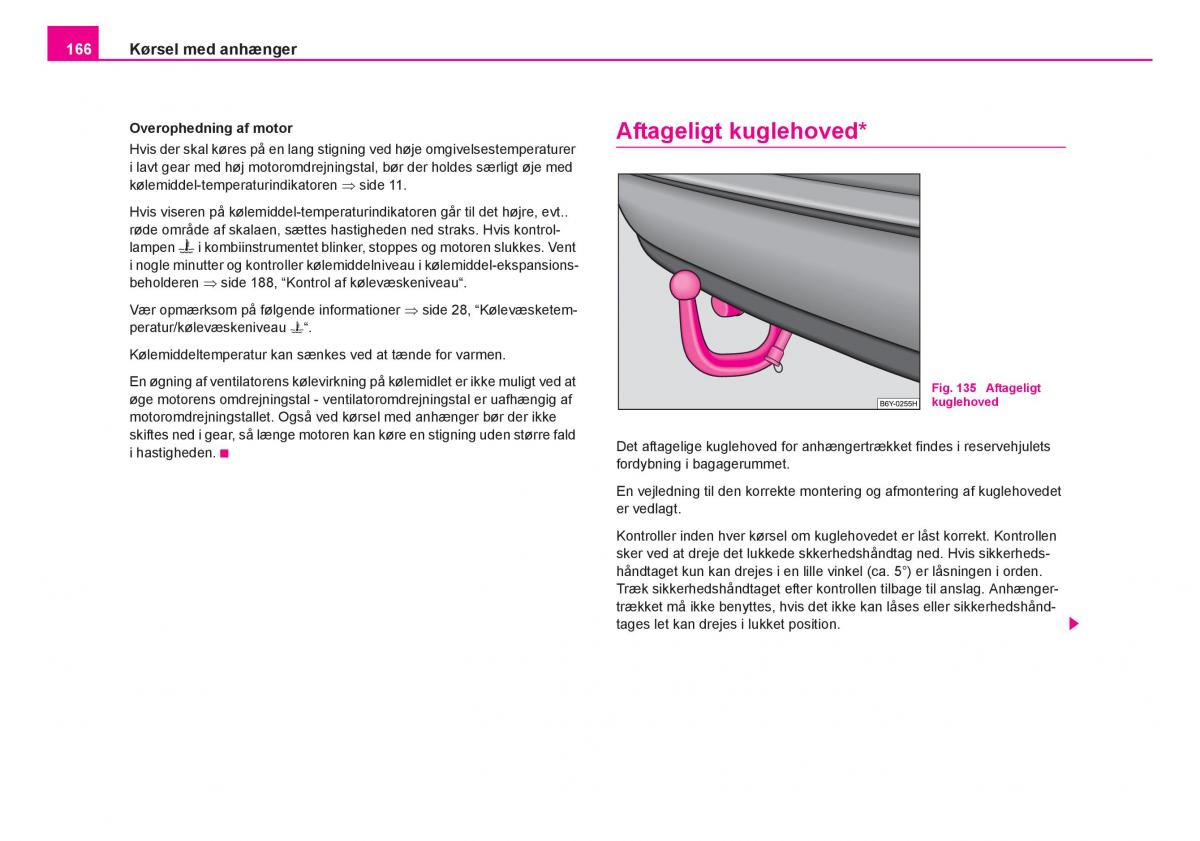 Skoda Fabia I 1 Bilens instruktionsbog / page 167