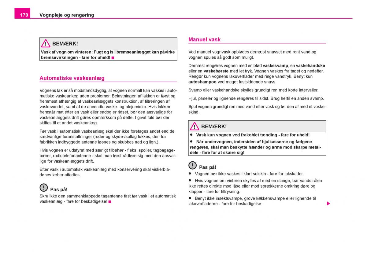 Skoda Fabia I 1 Bilens instruktionsbog / page 171