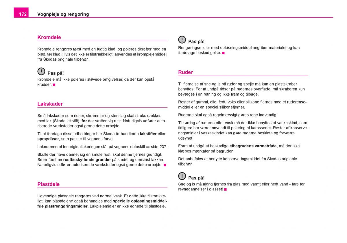 Skoda Fabia I 1 Bilens instruktionsbog / page 173