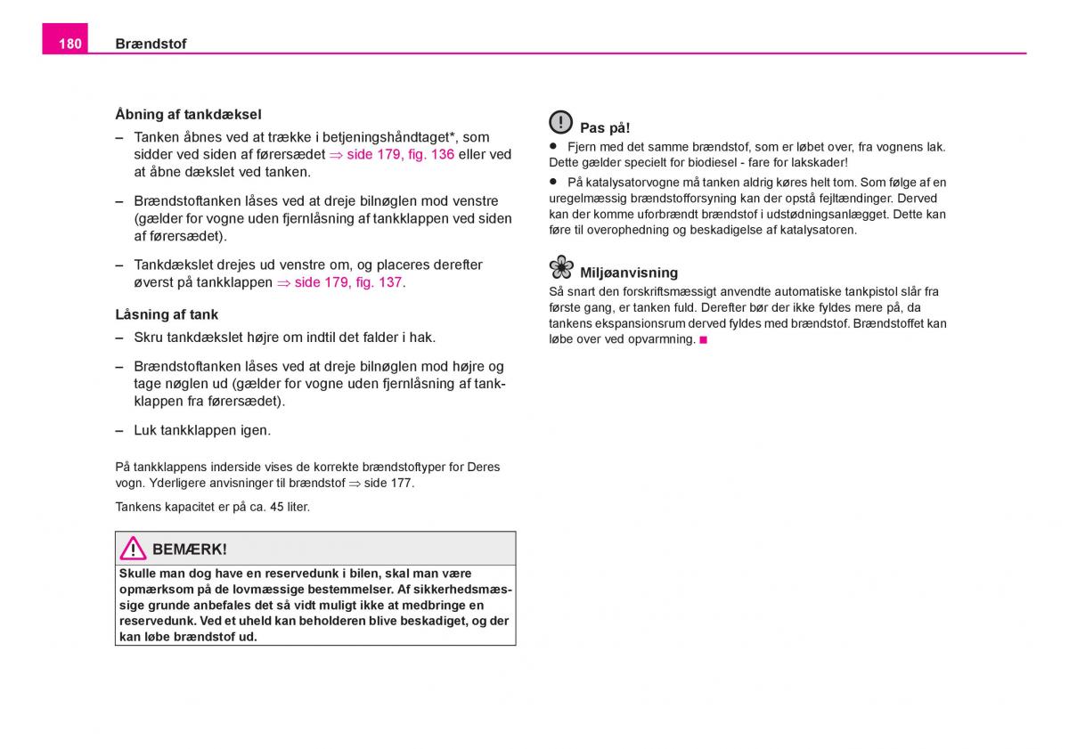 Skoda Fabia I 1 Bilens instruktionsbog / page 181