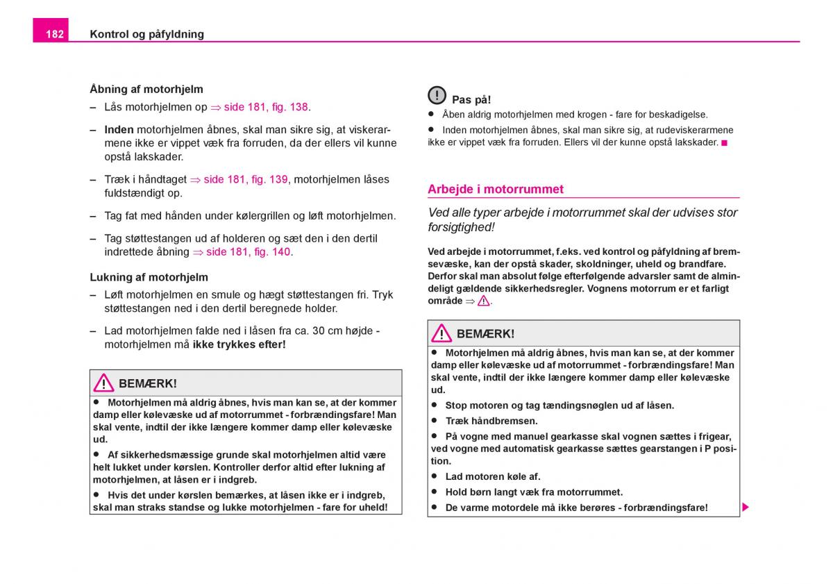 Skoda Fabia I 1 Bilens instruktionsbog / page 183