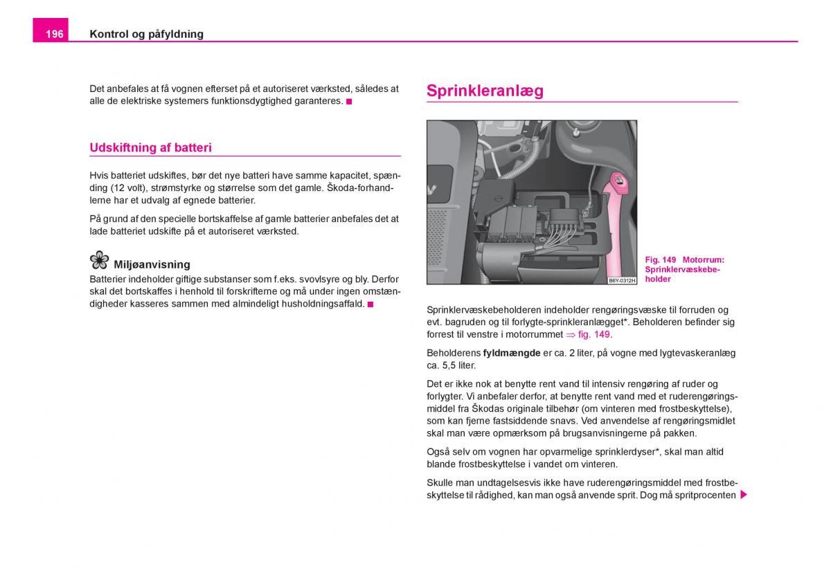 Skoda Fabia I 1 Bilens instruktionsbog / page 197