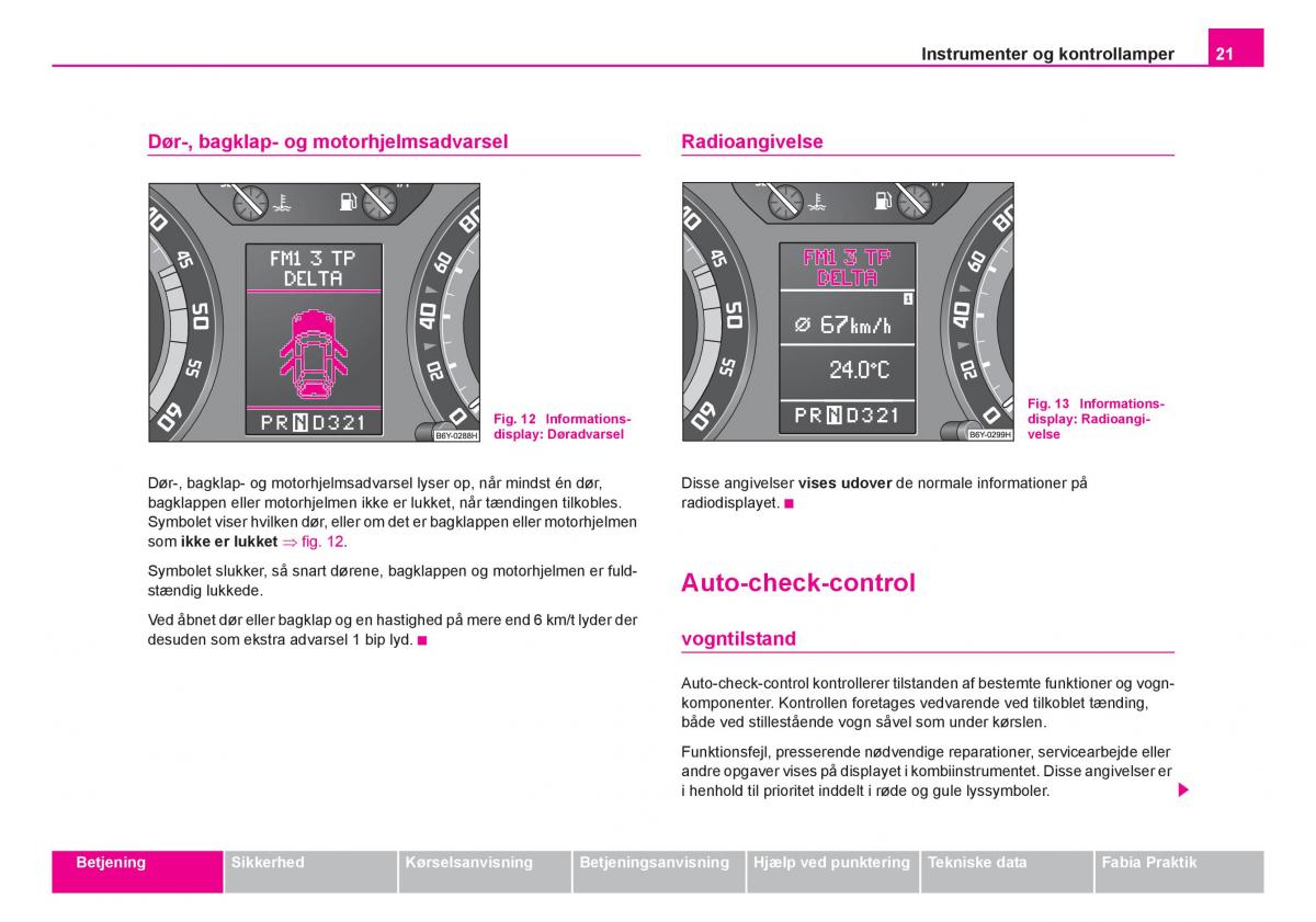 Skoda Fabia I 1 Bilens instruktionsbog / page 22