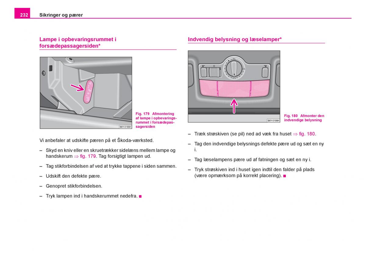 Skoda Fabia I 1 Bilens instruktionsbog / page 233