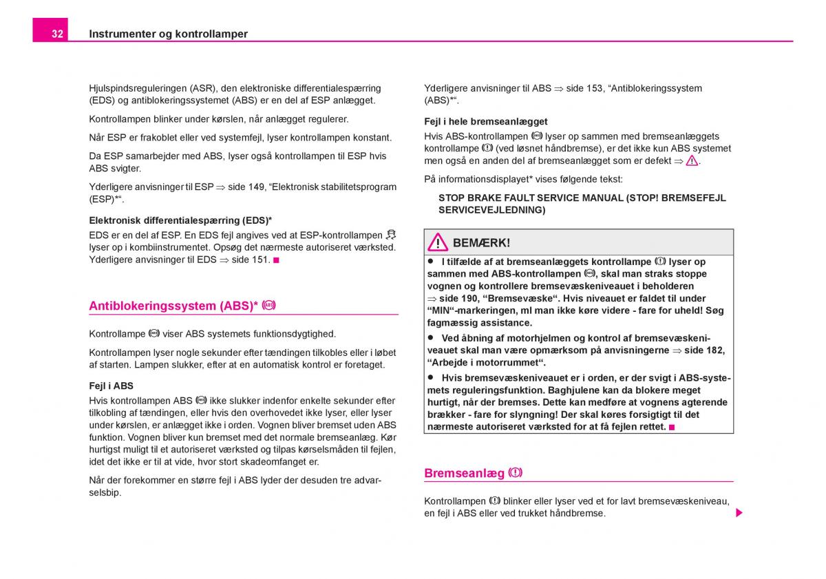 Skoda Fabia I 1 Bilens instruktionsbog / page 33