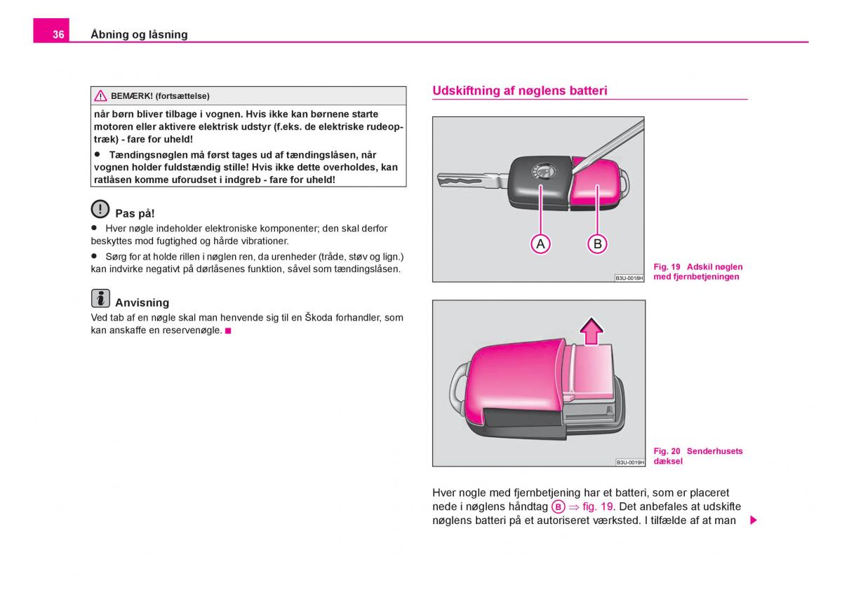 Skoda Fabia I 1 Bilens instruktionsbog / page 37