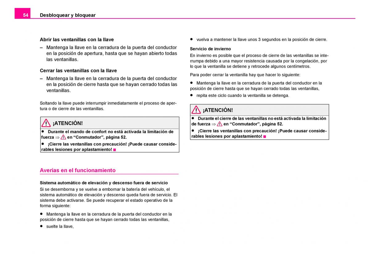 Skoda Fabia I 1 manual del propietario / page 55