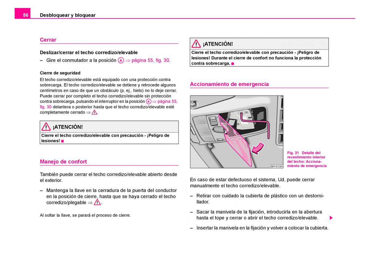 Skoda Fabia I 1 manual del propietario / page 57