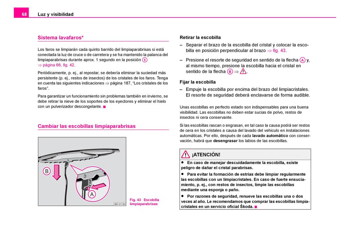 Skoda Fabia I 1 manual del propietario / page 69