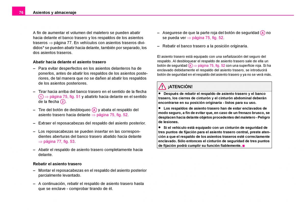 Skoda Fabia I 1 manual del propietario / page 77