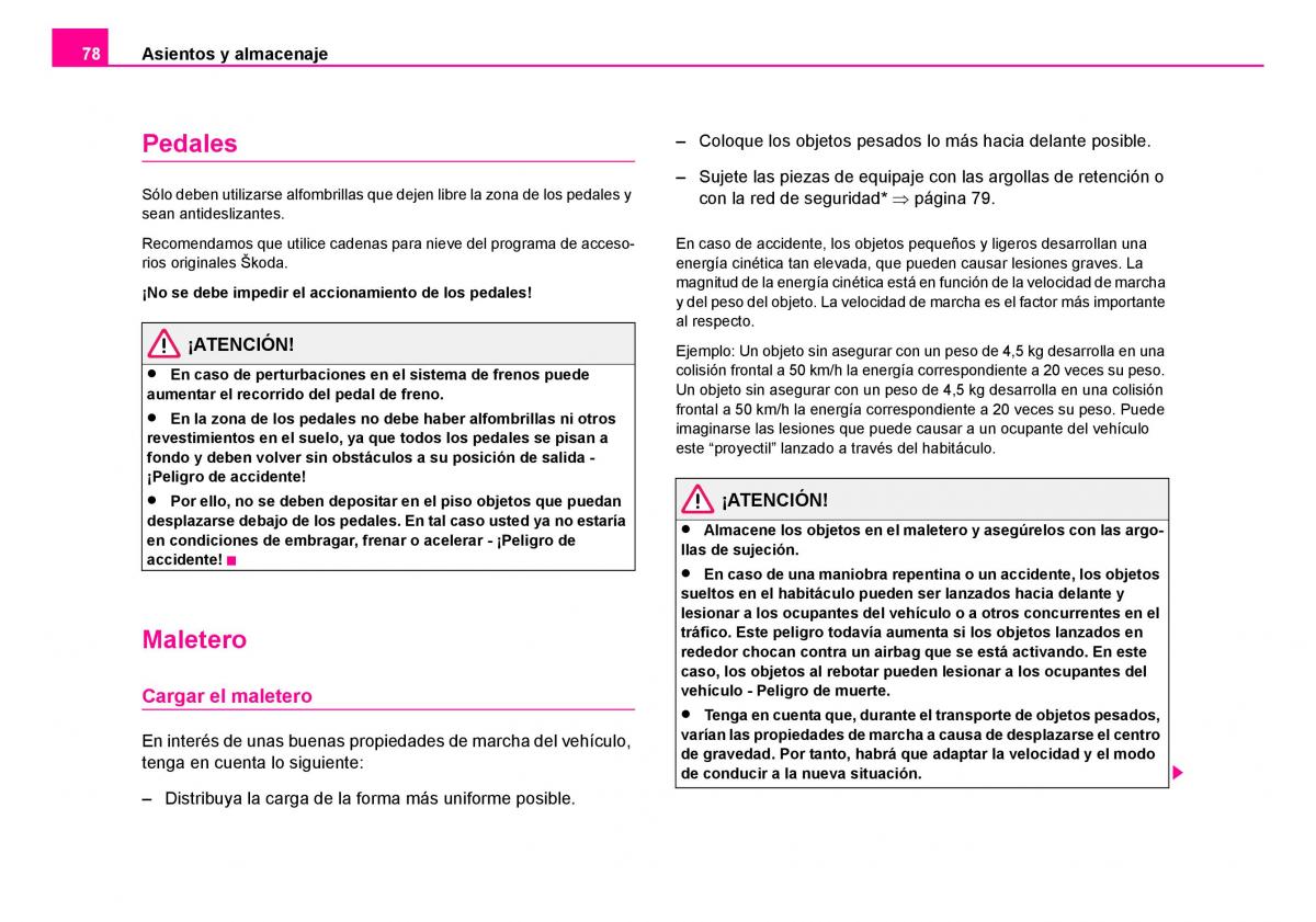 Skoda Fabia I 1 manual del propietario / page 79