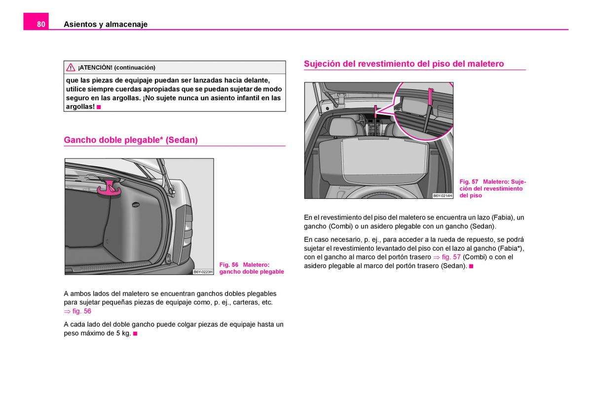 Skoda Fabia I 1 manual del propietario / page 81