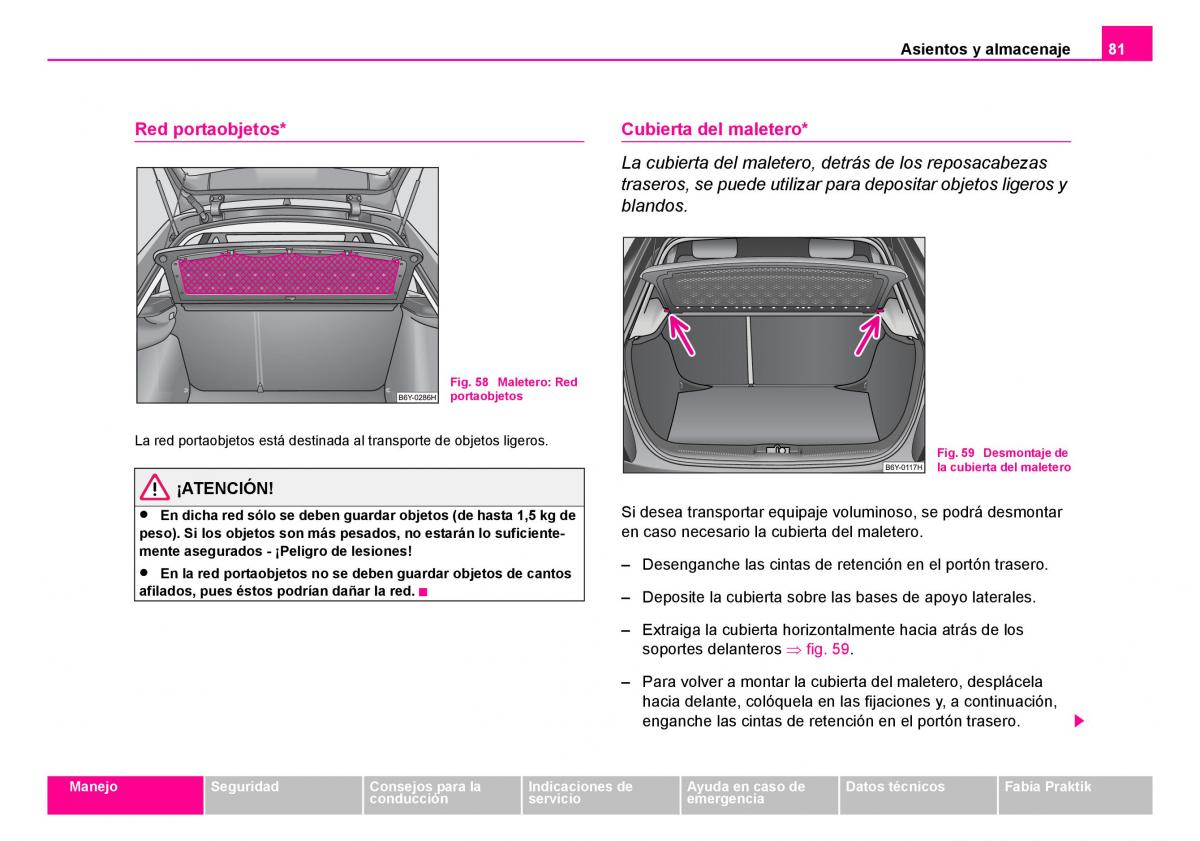 Skoda Fabia I 1 manual del propietario / page 82