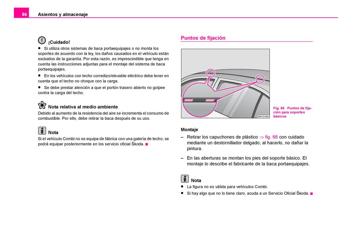 Skoda Fabia I 1 manual del propietario / page 87