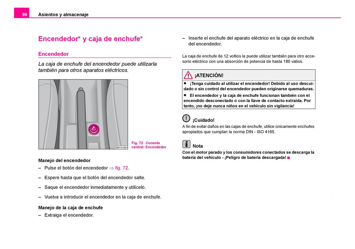 Skoda Fabia I 1 manual del propietario / page 91