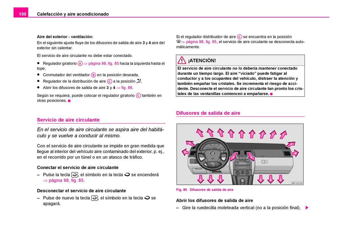 Skoda Fabia I 1 manual del propietario / page 101