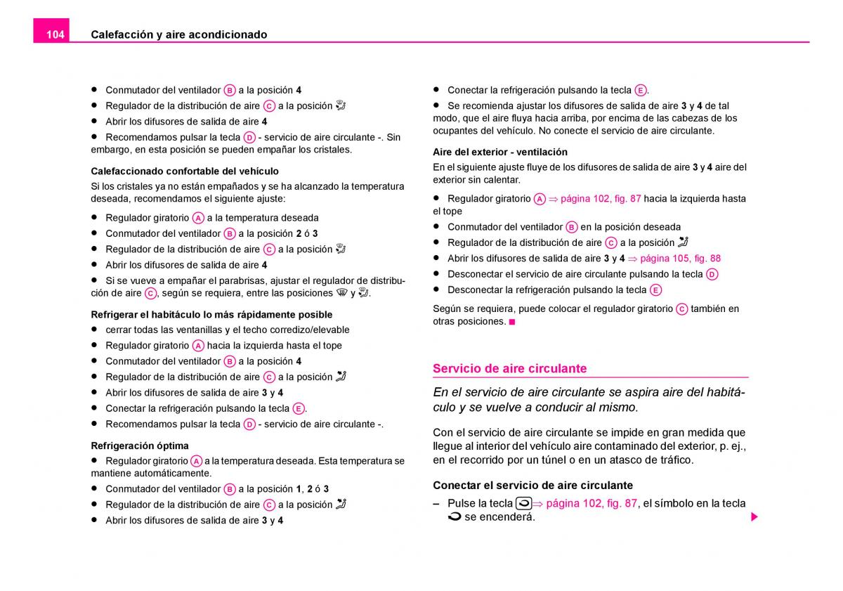 Skoda Fabia I 1 manual del propietario / page 105