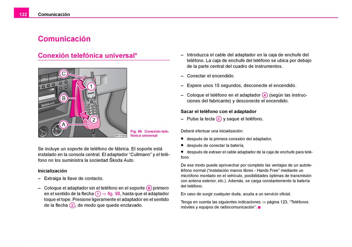 Skoda Fabia I 1 manual del propietario / page 123