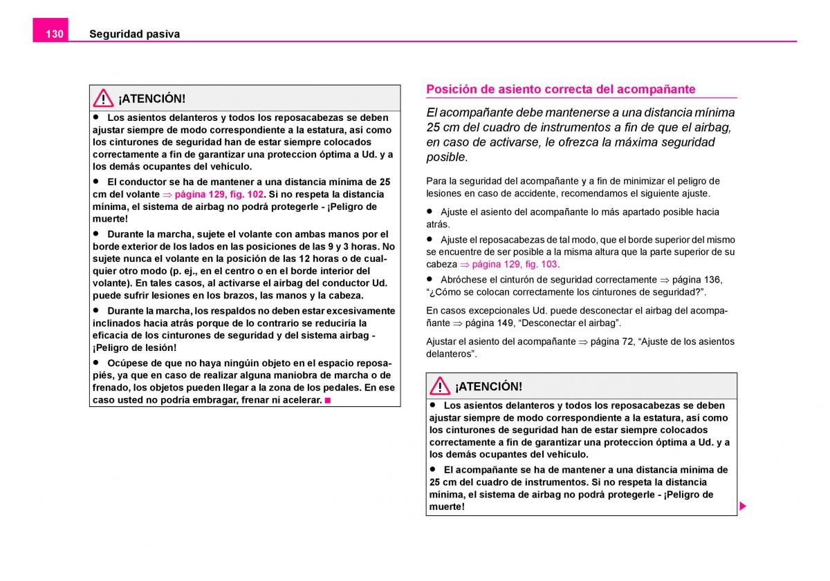 Skoda Fabia I 1 manual del propietario / page 131