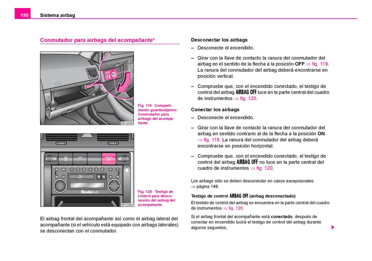 Skoda Fabia I 1 manual del propietario / page 151