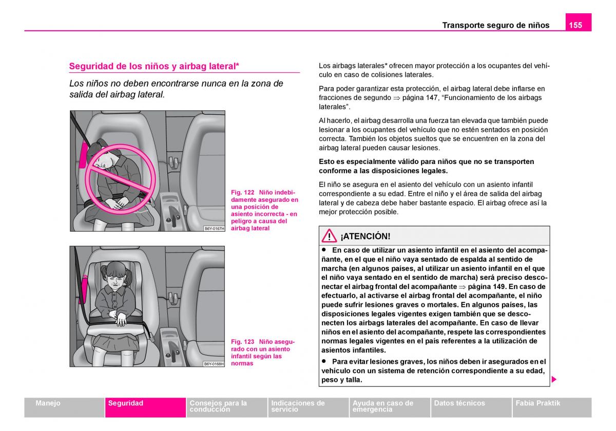 Skoda Fabia I 1 manual del propietario / page 156