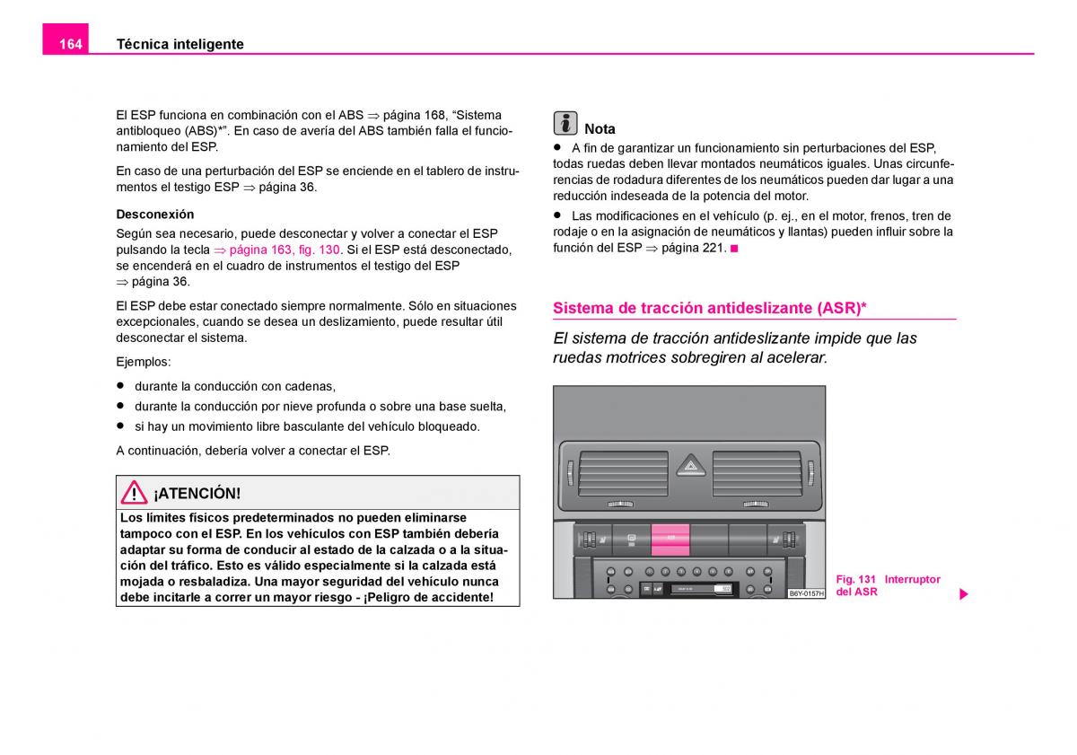 Skoda Fabia I 1 manual del propietario / page 165