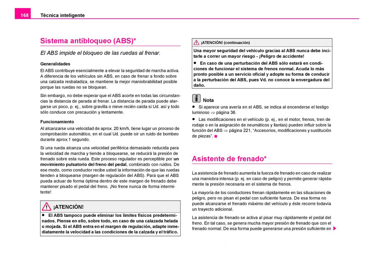 Skoda Fabia I 1 manual del propietario / page 169