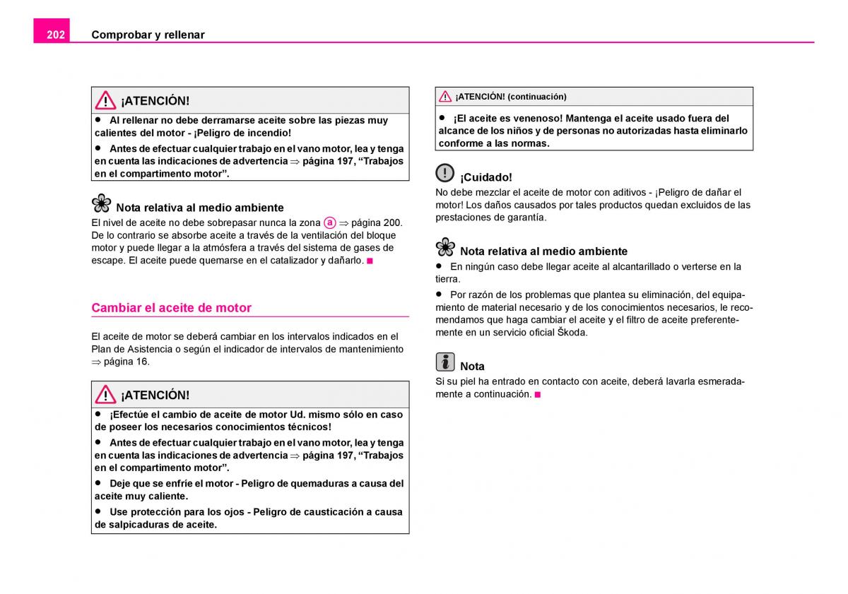 Skoda Fabia I 1 manual del propietario / page 203