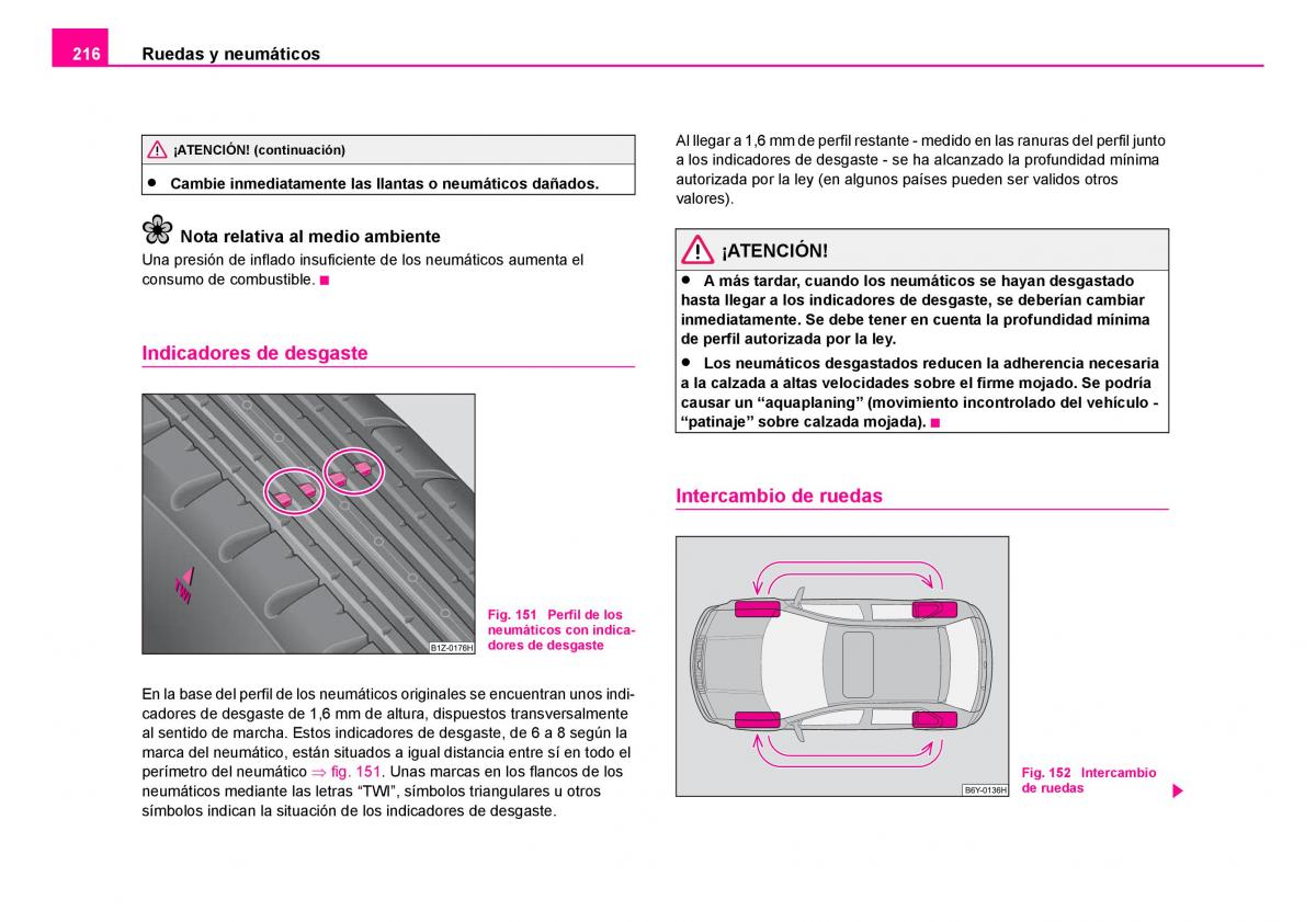 Skoda Fabia I 1 manual del propietario / page 217