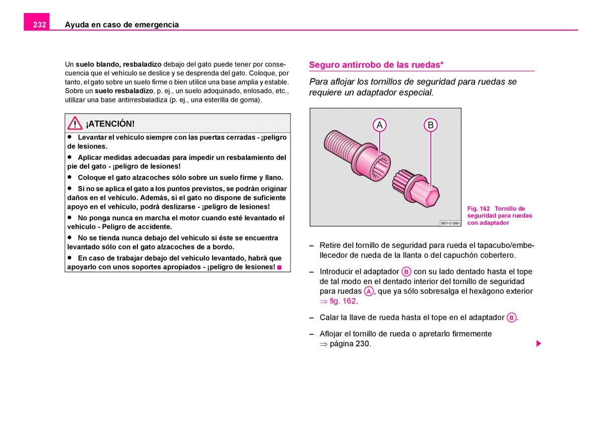 Skoda Fabia I 1 manual del propietario / page 233