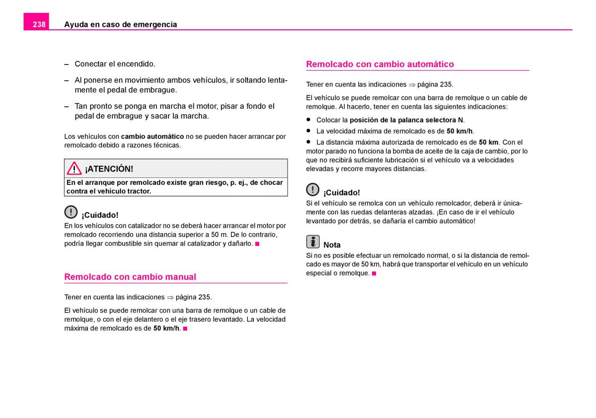 Skoda Fabia I 1 manual del propietario / page 239