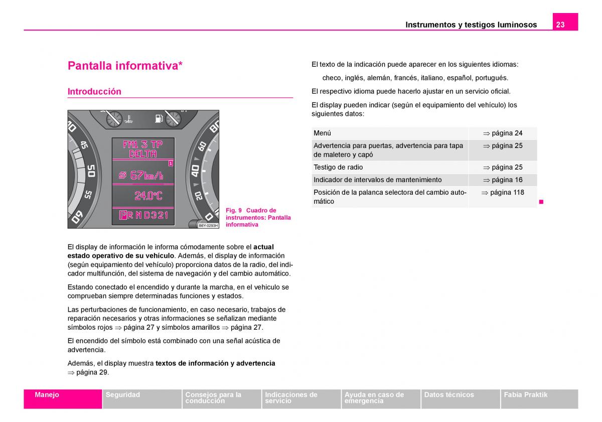 Skoda Fabia I 1 manual del propietario / page 24