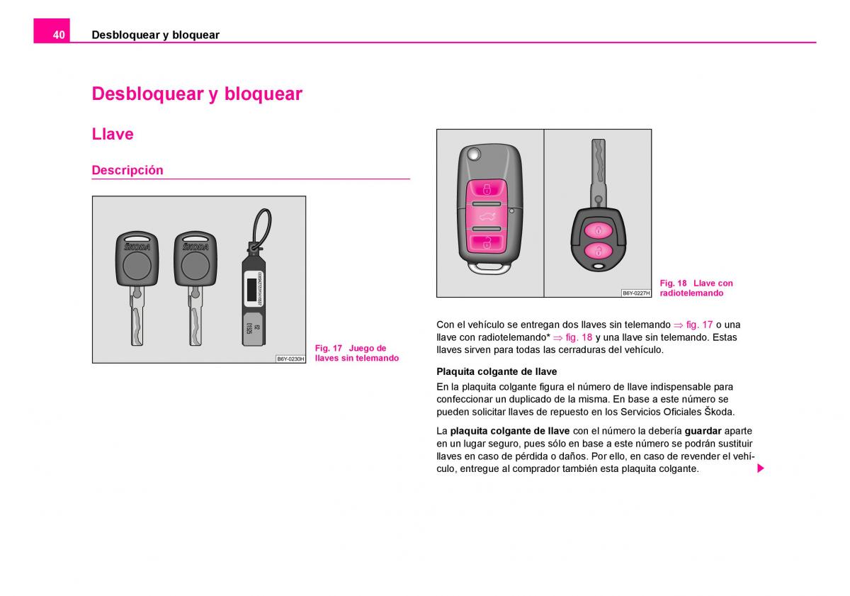 Skoda Fabia I 1 manual del propietario / page 41