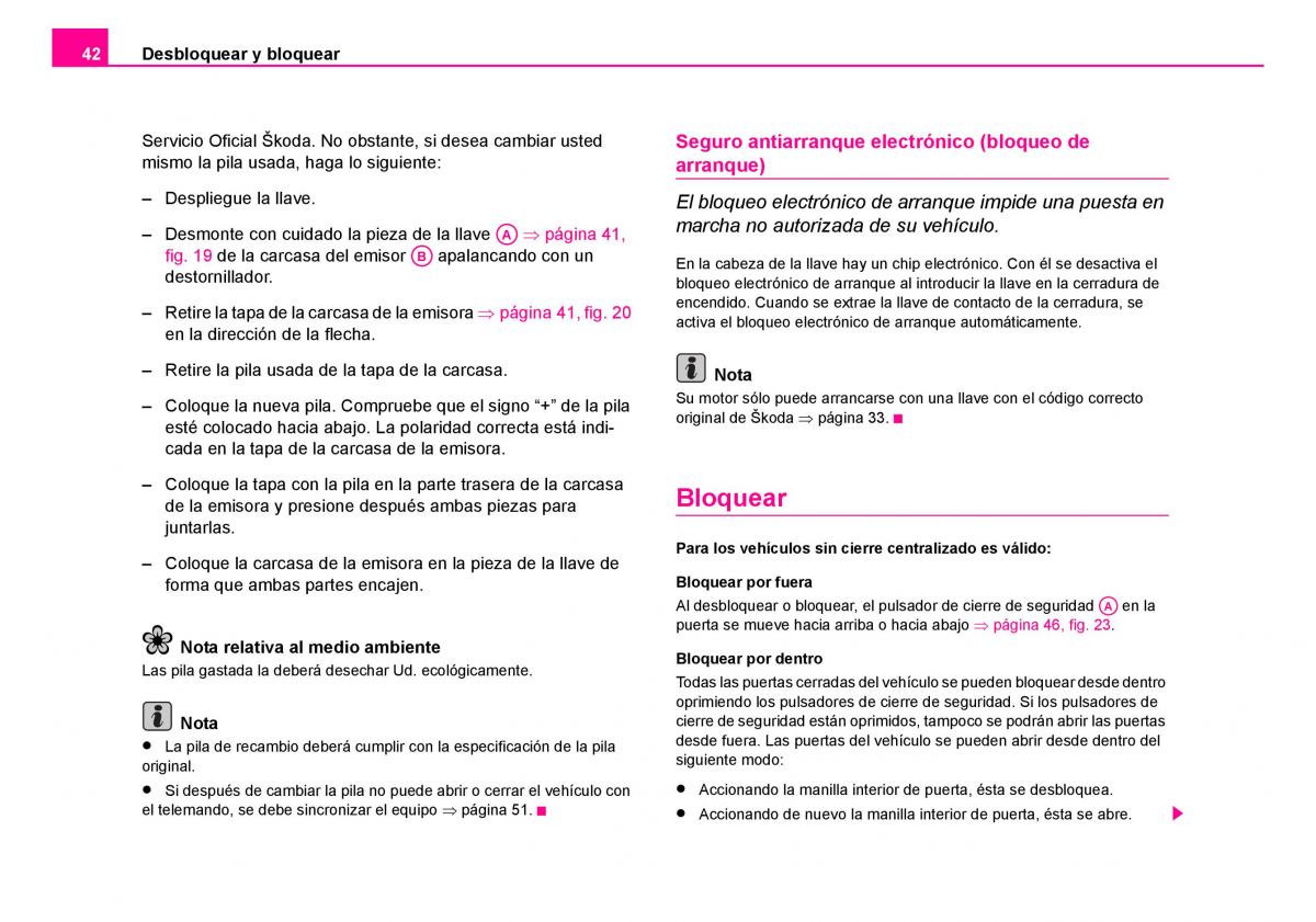 Skoda Fabia I 1 manual del propietario / page 43