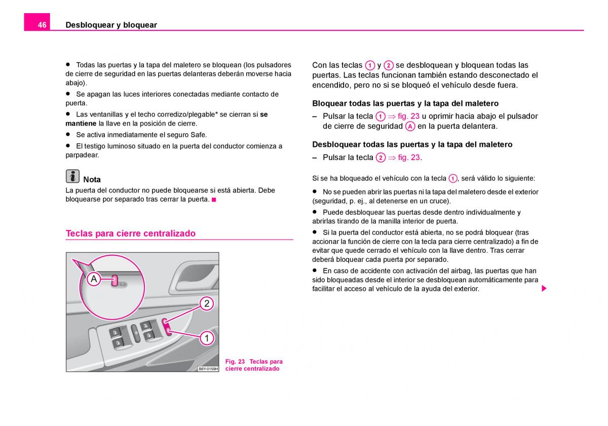 Skoda Fabia I 1 manual del propietario / page 47