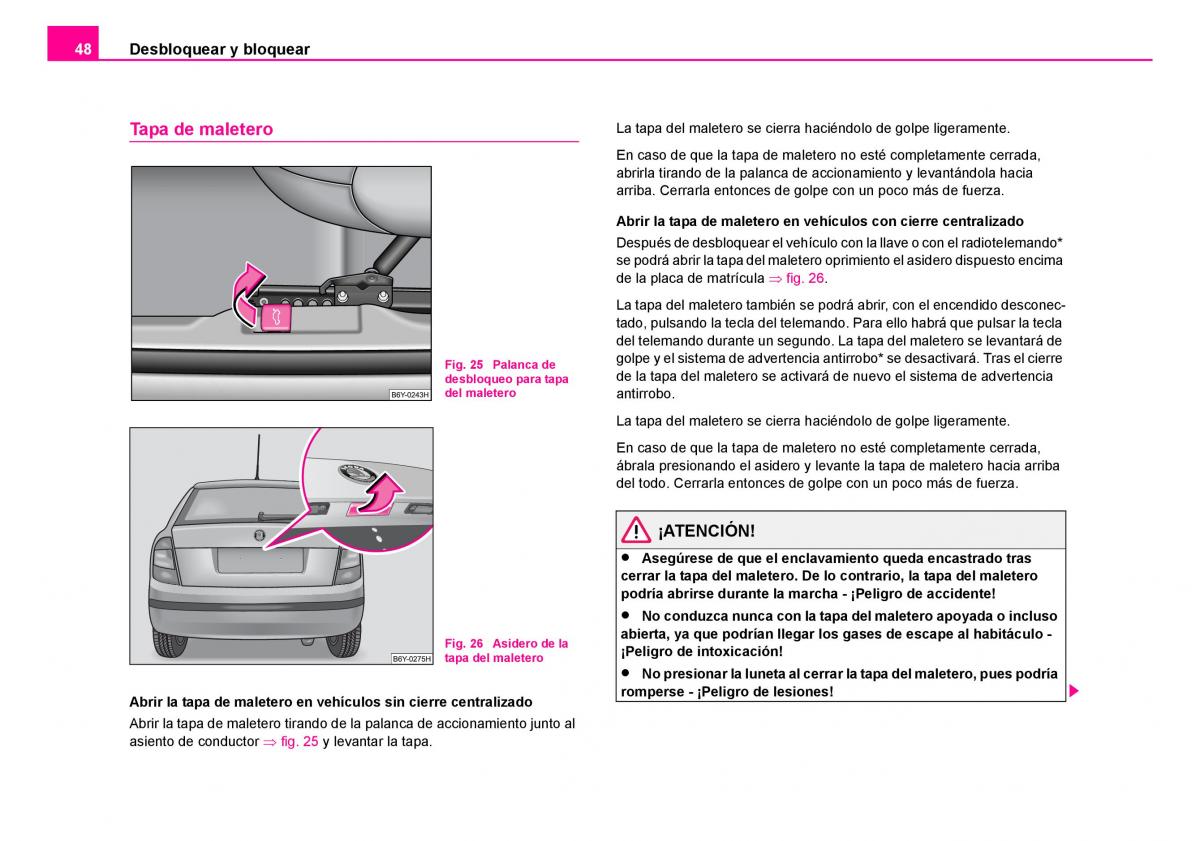 Skoda Fabia I 1 manual del propietario / page 49