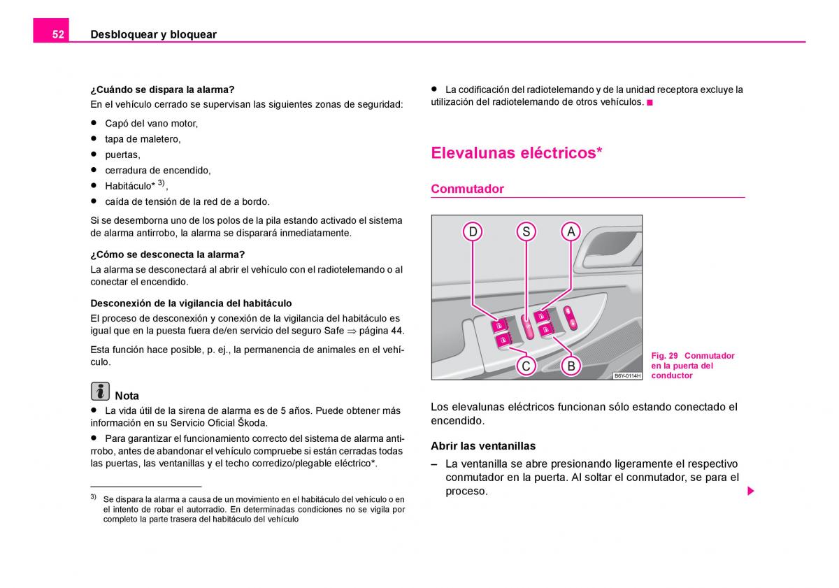 Skoda Fabia I 1 manual del propietario / page 53