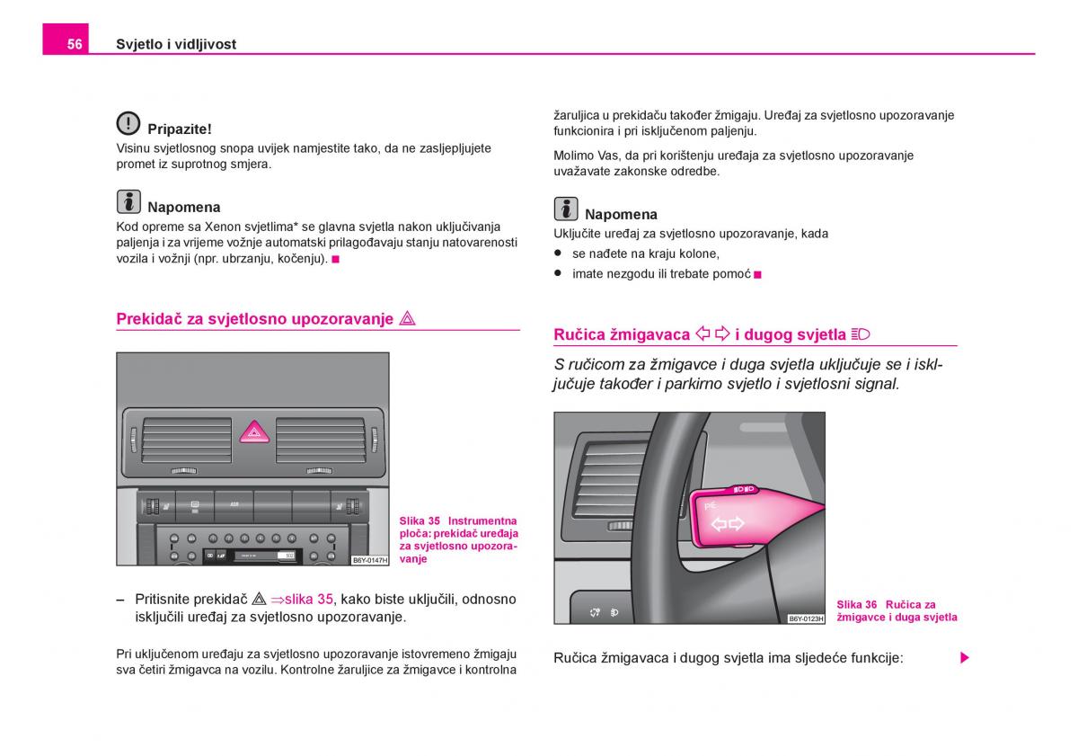 Skoda Fabia I 1 vlasnicko uputstvo / page 57