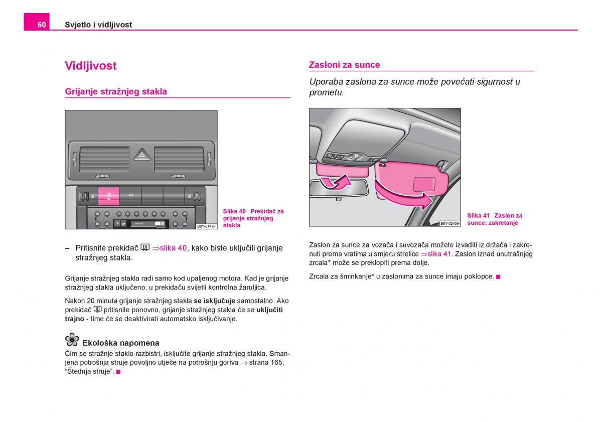 Skoda Fabia I 1 vlasnicko uputstvo / page 61